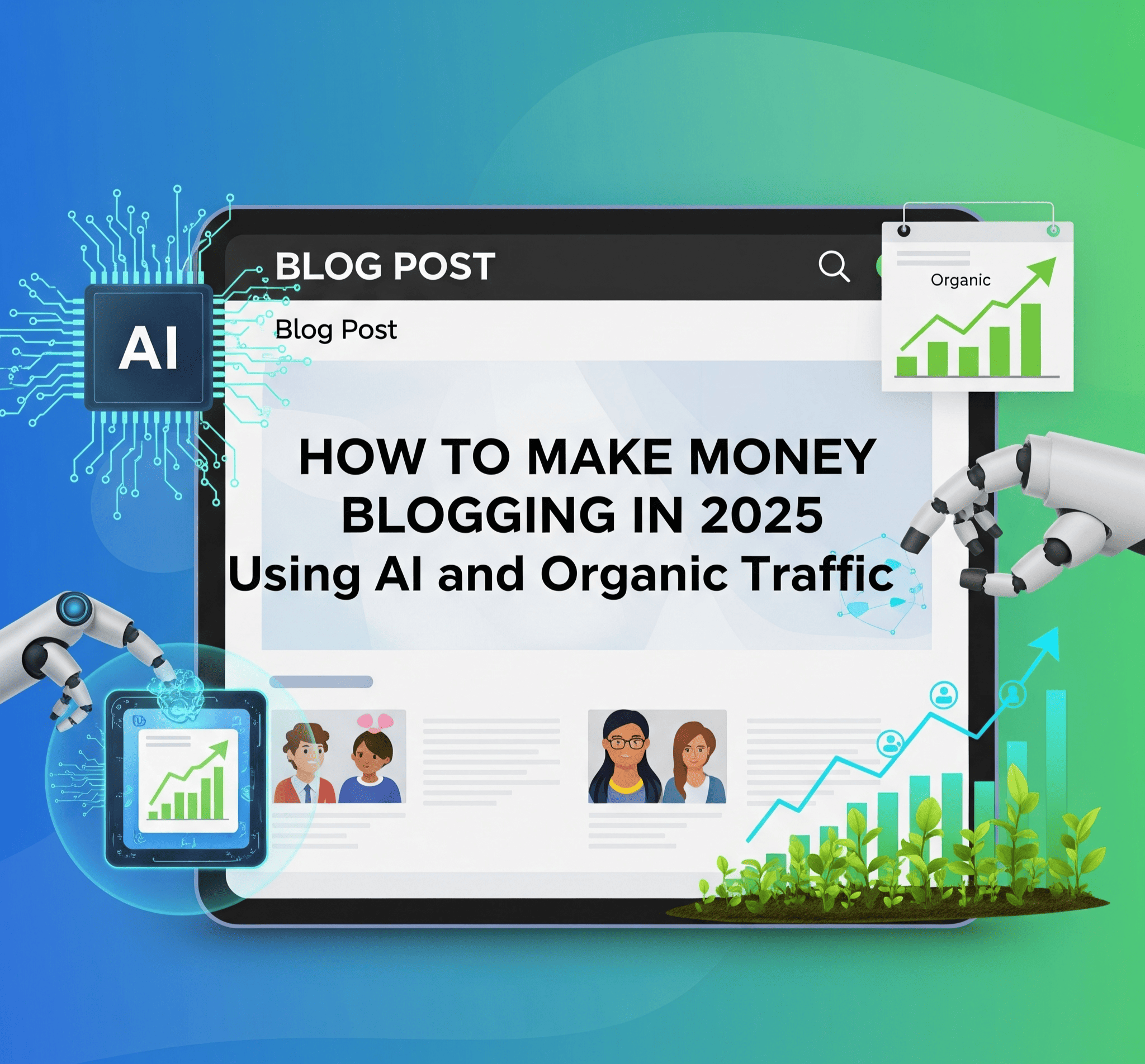 Read more about the article How to Make Money Blogging in 2025 Using AI and Organic Traffic